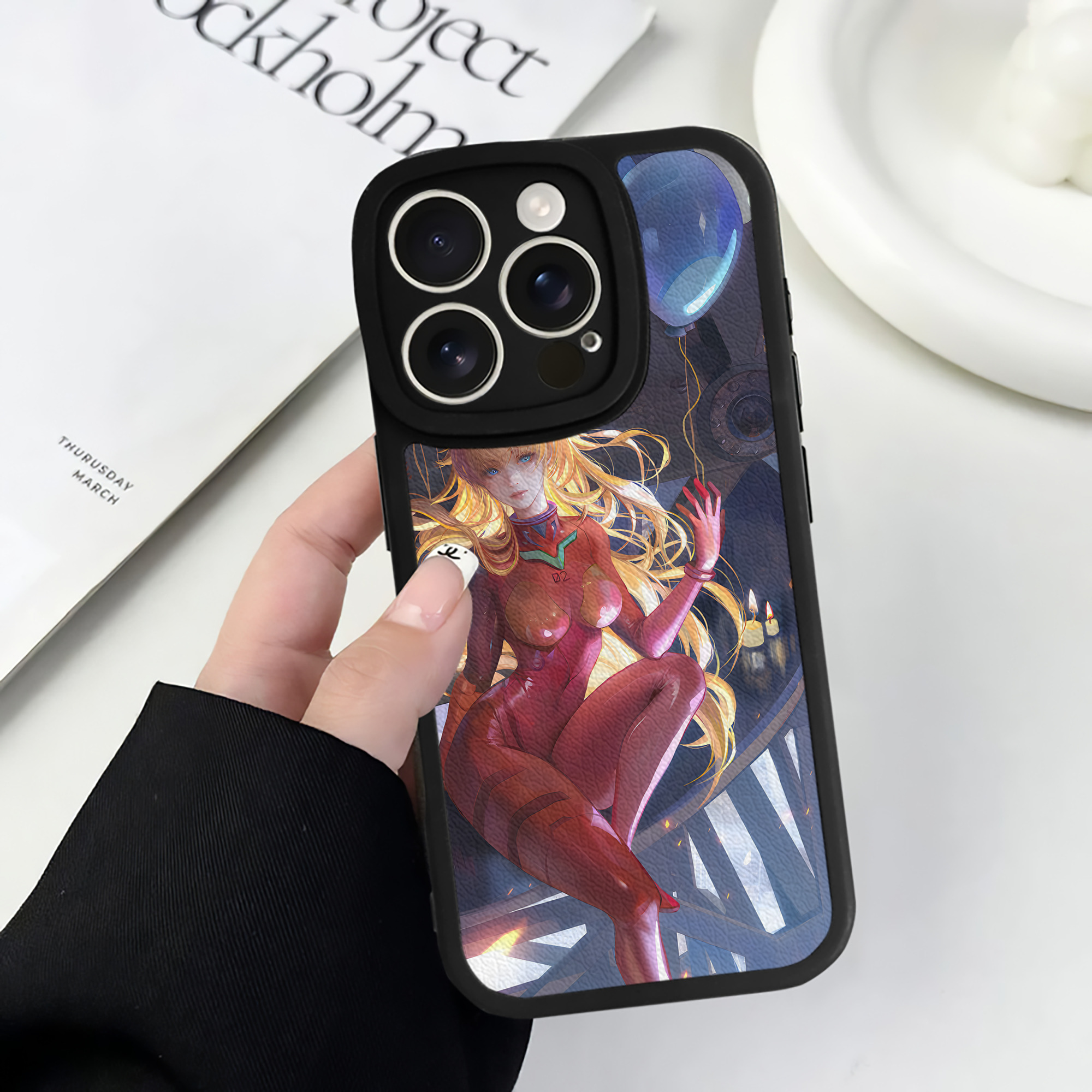 （画像用） EVA 新世紀エヴァンゲリオン 【iPhone 16シリーズ対応】シリコンスマホケース（レザー調） 材質：シリコン